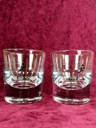 VINTAGE JOHNNIE WALKER BİR ÇİFT CAM VİSKİ BARDAĞI