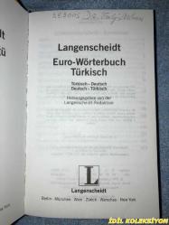 LANGENSCHEIDT / EURO - WÖRTERBUCH TURKISCH / TURKISCH - DEUTSCH / DEUTSCH - TURKISCH / (LANGENSCHEIDT / EURO - TÜRKÇE SÖZLÜK)