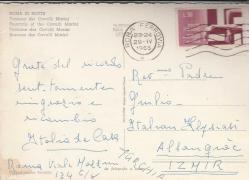 DİN TARİHİ - 1965 YILI İTALYA DAN İZMİR ALSANCAK KİLİSE YE GÖNDERİLMİŞ ROMA ÇEŞME GÖRSELLİ KARTPOSTAL