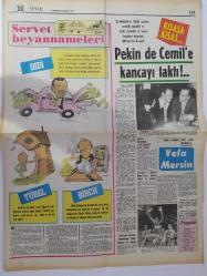 23 Mart 1974 - Hürriyet Gazetesi - Servet beyannameler - DİDİ - Pekin de Cemil'e kancayı taktı!... - Türel - Birch - Vefa- Mersin - Dünya kupasının 1 milyonuncu bileti satıldı - Federasyon karması voleybolcuları Japon, Hiroşima ile oynuyor Gazete tam değildir sadece 2 sayfası mevcuttur - Tek yaprak arkalı önlüdür