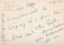 1965 YILI LEIPZIG MİMARİ BİNA GÖRSELLİ  KARTPOSTAL - ARKASI ALMANCA MEKTUPLU