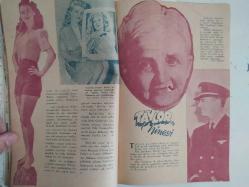 Yıldız Haftalık Aktüalite Sinema Tiyatro Müzik ve Magazin Dergisi - 1945 Yıllığı - 11 Aralık 1945 - Dünkü ve Bugünkü Hollywood - 1944'da Ölenler, Boşananlar, Sevişenler, Ölenler - Bahar - Aktüalite - Lilli Marlene - Shirley nasıl büyüdü? - Frank Sinatra - Beyaz Perde Kraliçeleri - Taylor'un Ninesi - 1944 de Filmciliğimiz Rakım Çalapala - Robert Young - 1944 de Neler gördük? - 1945 de neler göreceğiz? - En Genç - En İhtiyar - Roy Rogers - Banyo Tavsiyeleri - Perdenin Anne ve Babaları - Dinah Shore - Hollywood'da Mülteciler - Yaz - En Son Modaları - Beyaz Perdede Cazcılar - Yeni Çiftler - Boyanacak Resimler - Hollywood Aileleri - Tarihi Daniel - Sonbahar - Hollywood Kantini - Güzel Saçlar - Kim kimi taklit ediyor? - Kış - Hedy'de Ne Var? - Marlene Dietrich - Hikaye ve Roman - Şeytan Tüyü - Bir Genç Kız Ne Zamana kadar haya lkurabilir? - Çingene güzeli - Metindeki tablolar - Myrna Loy - Linda Darnell - Alan Ladd - Margerite Chapman - Rezan Özkonuk - Cezmi Tarık - Tam Takım Dergi