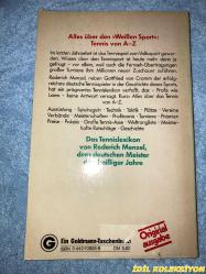 GOLDMANN TENNIS LEXIKON / RODERICH MENZEL / WILHELM GOLDMANN VERLAG / ALMANCA KİTAP (GOLDMANN TENİS SÖZLÜĞÜ)
