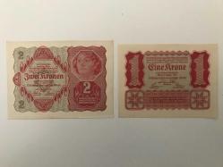 Avusturya-1 ve 2 Kronen-1922-ÇİL-
