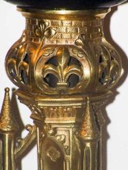 Bronz ampir çift mumluk şamdan. Fransız, 19 Y.y. Y.48cm.