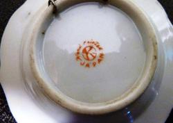 Porselen el boyaması çift duvar tabağı Damgalı Ç:8cm