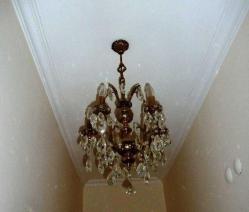 Antika - Bronz 3 kollu gül fanuslu avize Ç:50 cm - kitantik - kitaLog