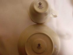 Porselen, altın vermeyli 2'li kahve fincan takımı. Bavaria imzalı.