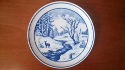 Hutschenreuter imzalı porselen el boyamasi  tabak. Damgalı Ç:20cm