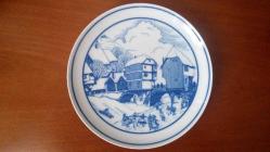 Hutschenreuter imzalı porselen el boyamasi  tabak. Damgalı Ç:20cm