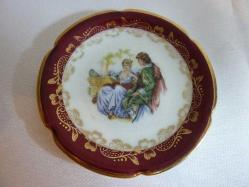 Limoges imzalı porselen duvar tabağı Ç 11,5cm