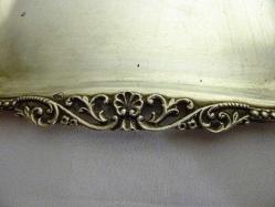 Gümüş el yapımı tepsi. 900 Ayar damgalı 25x16cm.. 298gr.