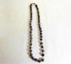 Cloisonne el yapımı  mineli kolye gerdanlık. Toplam Boyu: 60cm.