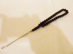 Erzurum oltu, gümüş kamçılı, usta işi  33'lük tesbih. İmame dahil 18 cm.