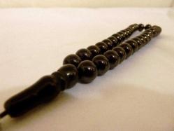 Erzurum oltu, gümüş kamçılı, usta işi  33'lük tesbih. İmame dahil 18 cm.