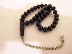 Erzurum oltu, gümüş kamçılı, usta işi  33'lük tesbih. İmame dahil 18 cm.