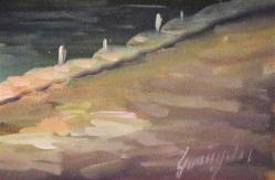 Tuval üzerine yağlıboya resim. Günaydın  imzalı. Çerçevesiz 50x40 cm.