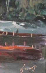 Tuval üzerine yağlıboya resim. Günaydın  imzalı. Çerçevesiz 40x50 cm.