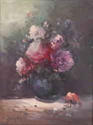 Tuval üzerine yağlıboya resim. Günaydın  imzalı. Çerçevesiz 60x50 cm.