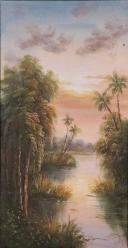 Tuval üzerine yağlıboya resim. Sanatçı imzalı. Çerçevesiz 60x30 cm.