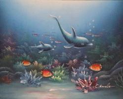 Tuval üzerine yağlıboya resim. Sanatçı imzalı. Çerçevesiz 40x50 cm.