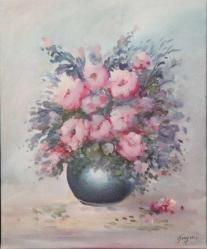 Tuval üzerine yağlıboya resim. Günaydın imzalı. Çerçevesiz 40x50 cm.