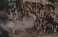 Tuval üzerine yağlıboya resim. Günaydın imzalı. Çerçevesiz 50x60 cm.