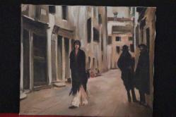 Tuval üzerine yağlıboya resim. Sanatçı imzalı. Çerçevesiz 45x55 cm.
