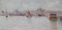 Tuval üzerine yağlıboya resim. Sanatçı imzalı. Çerçevesiz 40x60 cm.