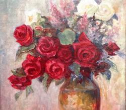 Tuval üzerine yağlıboya resim. Sanatçı imzalı. 19.Yüzyıl.  Çerçevesiz 60x40 cm.