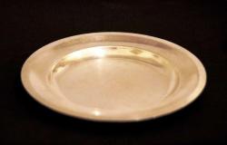 Christofle damgalı gümüş kaplama servis tabağı 19.Yy  Çapı 32cm.