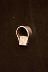 Gümüş, kalem işi,  el kakması, eski dönem döner yüzük. 0.9x0,9cm.