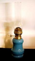 Opalin gaz lambası. 19 y.y. Y 46cm.