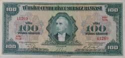 4.EMİSYON 1.TERTİP 100 YÜZ TÜRK LİRASI SERİ N18 41269 NATÜREL KAĞIT PARA ÇOK NADİRDİR