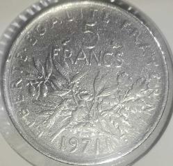 FRANSA 1971   5 FRANC  KAPAMASINDA