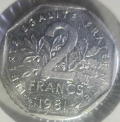 FRANSA 1981   2  FRANC  KAPAMASINDA