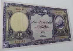 10 LİVRE 1.EMİSYON 10 TÜRK LİRASI  1.TERTİP SERİE 16 086195 KATALOK;2800 DOLAR ÇOK ÇOK NADİR