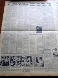 Cumhuriyet Gazetesi - 15 Ekim 1960 - Türk Tarihinin En Büyük Davası Dün 9,30 da Başladı Ve 18'e  Kadar Sürdü - Yassıada Duruşmaları - Adnan Menderes Sendeleyerek Yürüyor - Yassıada İntibaları Ne Yaptılar Yazan Cevat Fehmi Başkut - Yassıada İntibaları Nasıldılar Yazan Yaşar Kemal - Celal Bayar'ık Gözlerinde Kin Doluydu - Öğleden Sonra Köpek Davası Başladı Netice Bugüne Kaldı - Yassıada Duruşmasından Fotoğraflar - Sabah Şarkısı Yazan Taylor Caldull Yazı Dizisi - Bay Oscar Karikatür - Profesör Nümbüs'ün Maceraları Çizgi Roman - Soyvetler Birliği Başbakanı Hrutçef Amerika'dan İyi Bir Ruh Haleti İçinde Ayrıldım Dedi - Devlet Tiyatroları Genel Müdürü Cüneyt Gökçer Beraat Etti - Burhan Felek Köşe Yazısı - Hürriyet Partisinin Tekrar Kurulmasına Müsaade Edilmiyor - Resimli Roman Başkasının Günahı Çizen Yves Sayol - İstanbul Bölge Müdürü S. Selahattin Cihanoğlu 10 Yılın Raporunu Verdi - Fenerbahçe Karşıyaka Maçı - Fenerbahçe Atletizm Takımının Kıymetli Elemanı Günay Tomakan Evlendi - Galatasaray