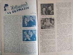 Hollywood Dünyası Haftalık Aktüalite Sinema Tiyatro Müzik ve Magazin Dergisi - 30 İlkteşrin 1943 - 30 Ekim 1943 - Sayı:1 - Betty Grable - Loretta Young - Amerika Postası - Allan Ladd - Burgess Meredith - Clark Gable - Don Ameche - Eddie Bracken - Frank Morgan - Gary Cooper - Heddy Lamarr - İlona Masseyln - Joan Bennett - Kareen Vern - Loretta Young - Martha O'Driscoil - Paul Muni - Quinle Vasar - Ronald Coman - Susan Hayvard - Turhan Bey - Una Merkel - Victor Mc Lagien - VValace Beery - Xavier Cugat - Zorina - Kim haklı? Hazım mı? Sinemacılar mı? - Linda Darnell - Hollywood Duymasın - Y. Freeman - Dorothy Lamour - Richard Denning - Evelyn Ankers - John Loder - Hedy Lamarr - Constance Bennett - Villiam Holden - Brenda Marshall - Rita Hayworth diyor ki - Edvard Judson - George Sanders - Gary Cooper - John Carroll - Clark Gable - Olivia de Havilland ile John Payne - Yeni yılda birçok film çeviren Ann Sothern - Gülistan Güsey kimdir? - Dedenin gölgesi- Kendinizi Deneyiniz - Tam Takım Dergi