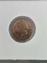 KOLOMBİYA 2 CENTAVOS 1959 Continuous legend