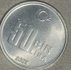 TÜRKİYE  2003   50 BİN LİRA