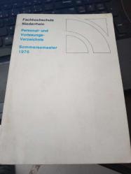 Almanya Ren bölgesi uygulamalı bilimler üniversitesi  Personel ilişkileri  Yaz dönemi 1976