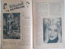 Hollywood Dünyası Haftalık Aktüalite Sinema Tiyatro Müzik ve Magazin Dergisi - 18 Aralık 1943 - Sayı:8 - Lana Turner - Joan Blondell - Cihat Kentmen - Holivut Dünyasının 1944 Yıllığı - Amerika Postası - Yeni Filmler - Gangster Johny - Bir yıldızın 24 saati - Joan Crawford - Judy Garland - İrene Dunn - Mae West - Hollywood Duymasın - 9 aşığı olan kadın - Bob Hope - Charles Laughton - Kay Francis - Nelson Eddy ve Rise Stewens - Ben güzel değilim bunu biliyor fakat bana vız gelir - Bette Davis - Holivut Duymasın - Charles Laughton - Seniha Işın - Fuhuş Yasak Amma... - Soyunma dansı numarası - ''Türk dostlarımızı selamlayalım'' - Türk Misafirleri memnun etmek için - Diana Levis - Bob Hope - Sinema Programları ve Film kritiklerimiz - Cihat Kentmen - Sabah Yıldızı - Zeki Cemal - Marjorie Woodworth - Joan Blondell - Biz bize - Barbara Stanwyck fotoğraf ve haberi - Tam Takım Dergi