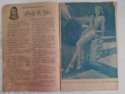 Hollywood Dünyası Haftalık Aktüalite Sinema Tiyatro Müzik ve Magazin Dergisi - 1 Ocak 1944 - Sayı:10 - Hedy Lamarr - Universalın yeni yıldızı Anne Gwyne - Robert Stack ile Texas filmini çevirmişlerdir - Baba Lon Chaney ve Lon Chaney JR. - Robert Taylor - Amerika Postası - Betty Grable Hollywood'un en iyi dansözleri - Veronica Lake - John Payne - Cesar Romero - Hollywood Duymasın!- Ann Sothern ve annes i - Mickey Rooney ve Ava Gardner - Yeni Filmler - Carole Landis - Victor Mature - Lann Wood - Gary Gooper - Anne Gynne - Grace Mc Donald - Mayoriedard - Rita Hayworth - Leslie Howard - Victor Mature - Duydunuz mu? - Amele Tulumlarının İçinden Neler Çıkıyor? - Melezlerin Güzelliği - Zenci Melezlerinin Burnu - Zenci Askerlerin Kabiliyeti - Ticaret Odasının Büyük Ziyafetinde - Elyse Knox - Ginger Rogers - Baba Lon Chaney - Sabah Yıldızı - Zeki Cemal - Bizbize - Mary Jardan fotoğraf ve haberi - Tam Takım Dergi