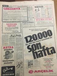 HÜRRİYET GAZETESİ 25 MART 1967 YIL :19 SAYI :6788--Değiştirme birliğini kontrol ettirmeyeceğiz --Bayram da arbede çıkan köyde 3 kişi öldü --Almanya da bir Türk arkadaşını öldürdü ---Belgrad ormanındaki veda partisi çılgınca geçti ---Demirel :Önce huzur sonra refah --Genelev de çalışan kadın yanarak öldü --İngiltere de ki Üniversiteler de seks ve zührevi hastalık arttı ---Clay ,Folley e hadi gelsene dedi bir yumruk vurdu gözünü patlattı --Muhammed Ali Clay Yine Dövdü --Feriköy -Göztepe --Jimnastikçi kızların gösterisi ilgi topladı --Kısır Yıldızlar : Para ve güzellik  şöhret hepsi onlarda  fakat anne olmanın saadetini bir türlü tatmadılar ---Kız kardeşine laf atan genci  öldürdü --Kayseri de tren yolu kapandı ---Pandomim ve Tiyatro gösterileri tertiplendi --Çavkaytar vefat etti --Milli Bisikletçiler Suriye ye Gitti--İsmail Kurt ,kulübüyle ihtilafa düştü --