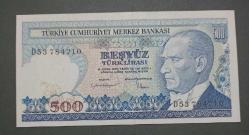 7 Emisyon D 53 seri 500 Lira Çil