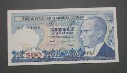 7 Emisyon D 53 seri 500 Lira Çil