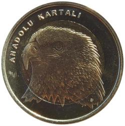 2014 Yılı 1 Lira Anadolu Kartalı Hatıra Para