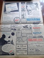 Cumhuriyet Gazetesi - 12 Mayıs 1954 - Bari Sen Yap Yazan Nadir Nadi Köşe Yazısı - Millet Meclisinin İlk İçtimai İçin Hazırlık - Halk Partisi Kurultayı Eylül İçinde Toplanacak - Çocuk Kral Ve Kraliçe Acaba Kimler Olacak - Sait Faik Abasıyanık Evvelki Gece Vefat Etti - Hindiçini'de Komünist Taarruzu Bekleniyor - Boğazda Asma Köprü - Demirperde Gerisinde Kızılların Korkusu - İnce Memed Yazan Yaşar Kemal Yazı Dizisi - Sovyet Rusya'da Çok Mühim Bir Röportaj Yazan Marshall Mac Duffie Yazı Dizisi - Macaristan'da Komünist Lider Rakosi'nin Portreleri Bütün Resmi Binalardan Kaldırıldı - Suriye'de Edip Çiçekli Devri Gazeteleri Tasfiye Ediliyor - Amerika'da McCarthy Aleyhinde Kampanya - Said Faik Abasıyanık'ın Bir Hikayesi Sivri Ada Geceleri - Büyük Adli Hatalar Çeviren Mazhar Kunt Yazı Dizisi - Tarihte Çapkın Kadınlar 1 Çariçe Katerina Derleyen Hamdi Varoğlu Yazı Dizisi - Sarayların Aşk İlahesi Desiree Yazan Anne Marie Selinko Yazı Dizisi - 1953 1954 Yunus Nadi Mükafatı En Güzel Hikaye