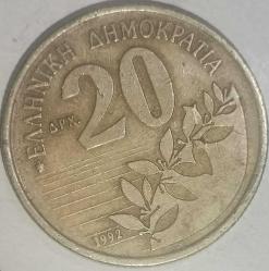 YUNANİSTAN 1992    20 DRAHMİ